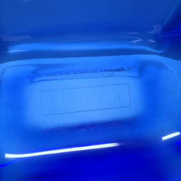 Anchor Hocking Cobalt Blue Loaf Bread Pan Oven Baking Dish 5 X 9 Inch 1.5 Qt - Picture 5 of 6